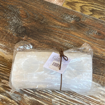 Selenite Triple Tea Light Bar