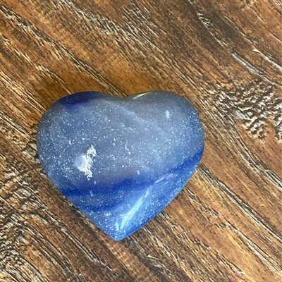 Blue Agate Heart Stone