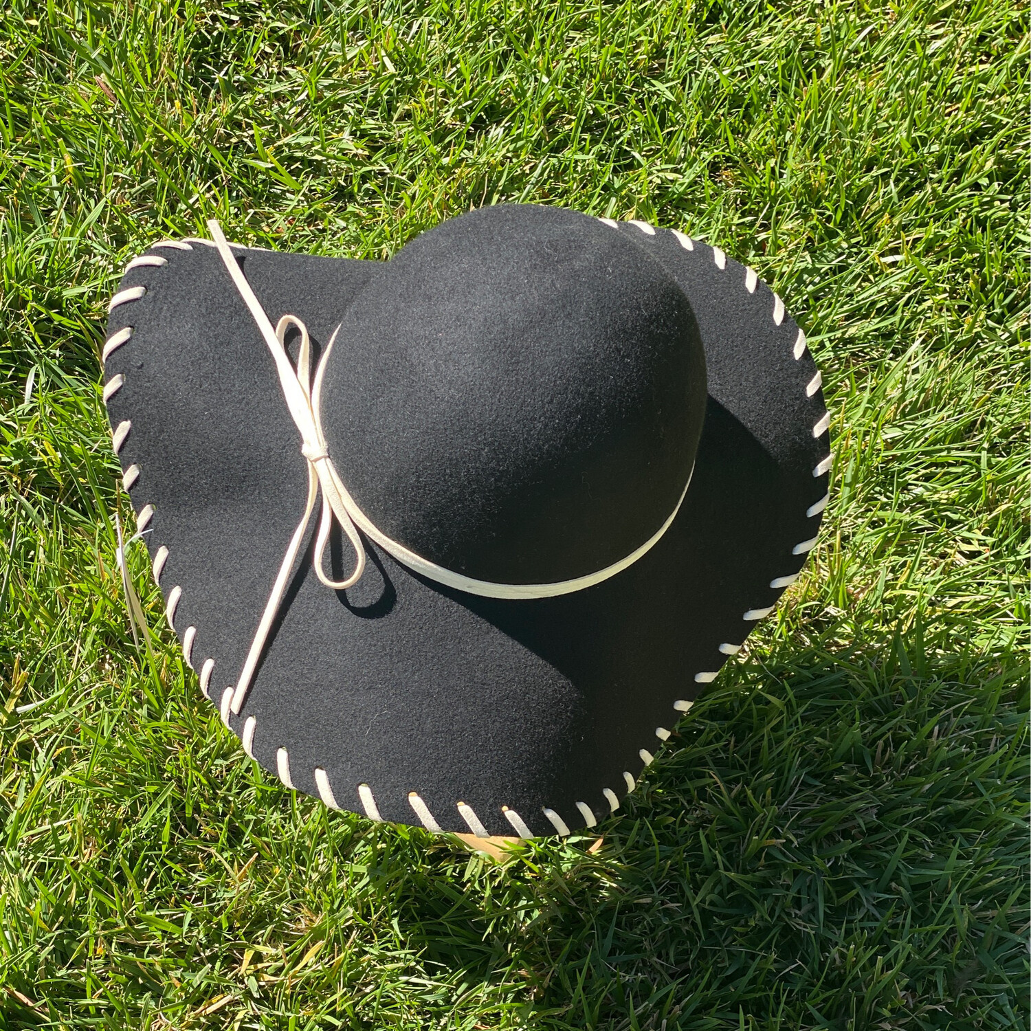 San Diego Hat Company Wool Black Wrapped Trim Hat