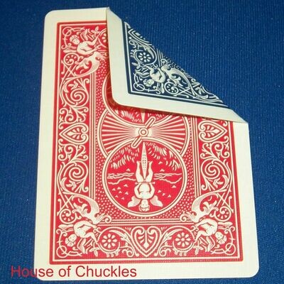 Single - Double Back Blue and Red Card, Bicycle Playing Card
