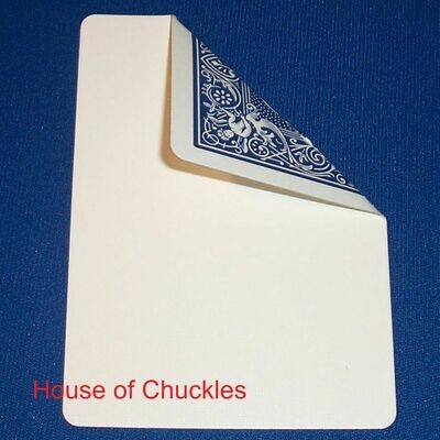 Single - Blank Face Blue Card, Bicycle Playing Card
