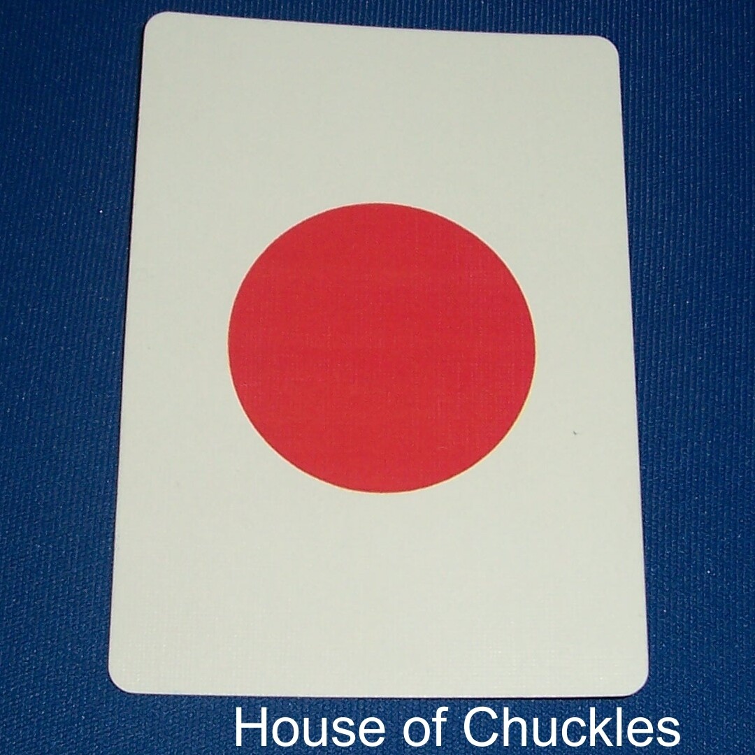 Large Red Dot - Bicycle, Custom Printed Gaff Playing Card