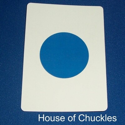 Large Blue Dot - Bicycle, Custom Printed Gaff Playing Card