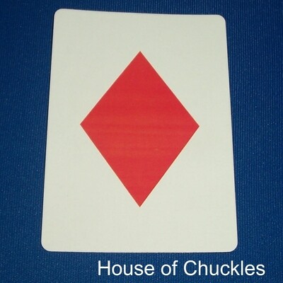 Large Red Diamond - Bicycle, Custom Printed Gaff Playing Card