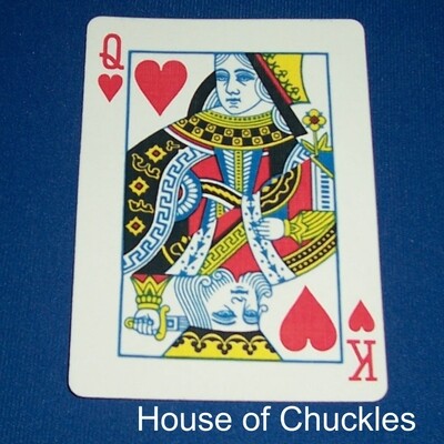 Queen of Hearts / King of Hearts - Bicycle, Custom Printed Gaff Playing Card