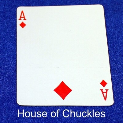 Ace of Diamonds, Fallen Pip - Bicycle, Custom Printed Gaff Playing Card