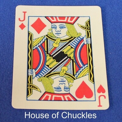 Jack of Diamonds / Hearts - Mis-Indexed - Bicycle, Custom Printed Gaff Playing Card
