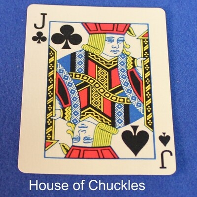 Jack of Clubs / Spades - Mis-Indexed - Bicycle, Custom Printed Gaff Playing Card