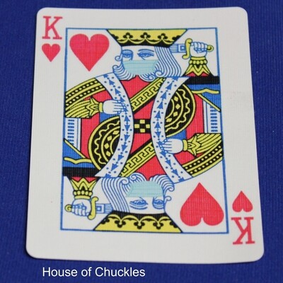Covid Masked King of Hearts - Bicycle, Custom Printed Gaff Playing Card
