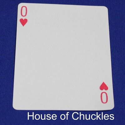 0 of Hearts - Bicycle, Custom Printed Gaff Playing Card