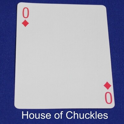 0 of Diamonds - Bicycle, Custom Printed Gaff Playing Card