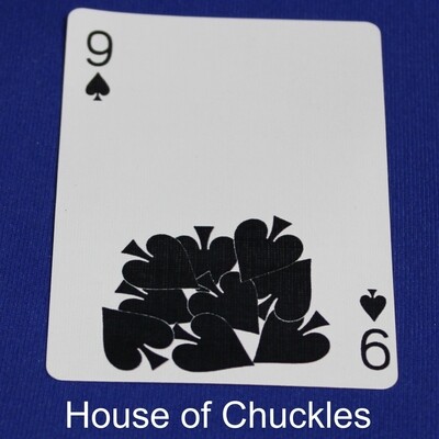 9 of Spades Fallen Pips - Bicycle, Custom Printed Gaff Playing Card 9 of Spades Fallen Pips - Bicycle, Custom Printed Gaff Playing Card