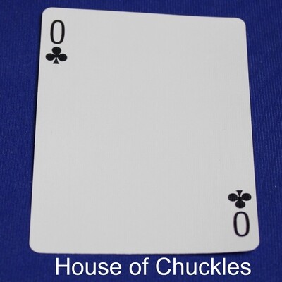 0 of Clubs - Bicycle, Custom Printed Gaff Playing Card