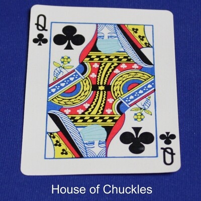 Covid Masked Queen of Clubs - Bicycle, Custom Printed Gaff Playing Card