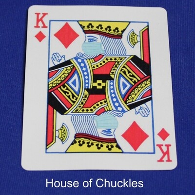 Covid Masked King of Diamonds - Bicycle, Custom Printed Gaff Playing Card