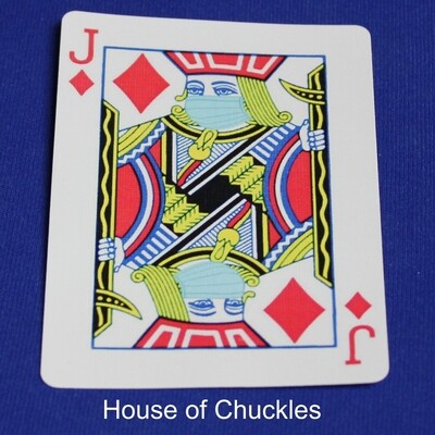 Covid Masked Jack of Diamonds - Bicycle, Custom Printed Gaff Playing Card