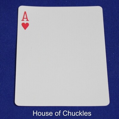 Ace of Hearts, Single Pip - Bicycle, Custom Printed Gaff Playing Card