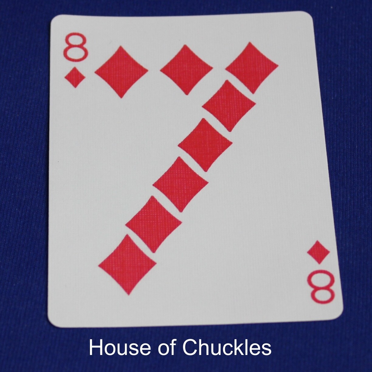 8 of Diamonds, Shape of 7 - Bicycle, Custom Printed Gaff Playing Card