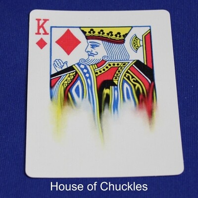 King of Diamonds, Half Blurred - Bicycle, Custom Printed Gaff Playing Card