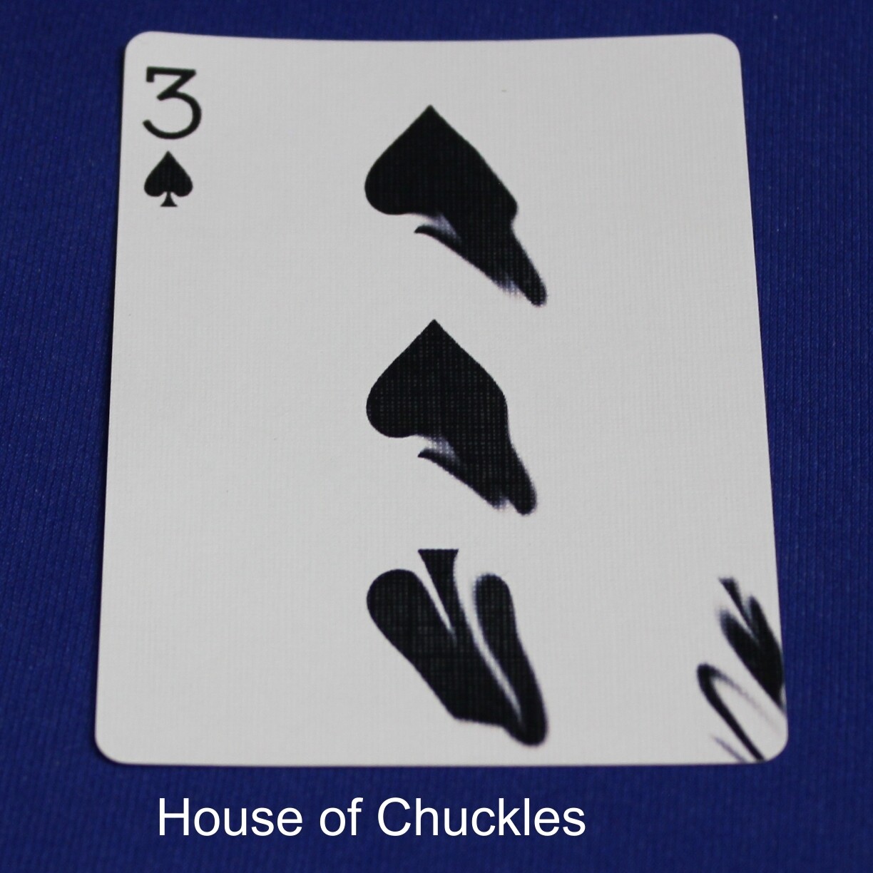 3 of Spades, Smeared - Bicycle, Custom Printed Gaff Playing Card