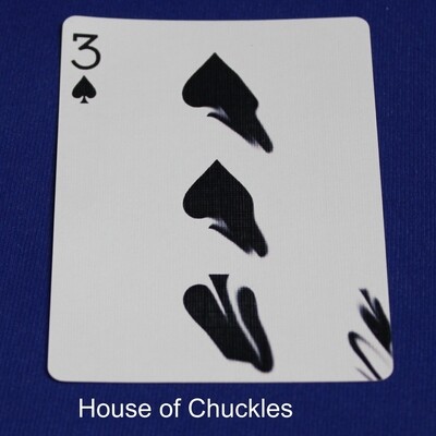 3 of Spades, Smeared - Bicycle, Custom Printed Gaff Playing Card