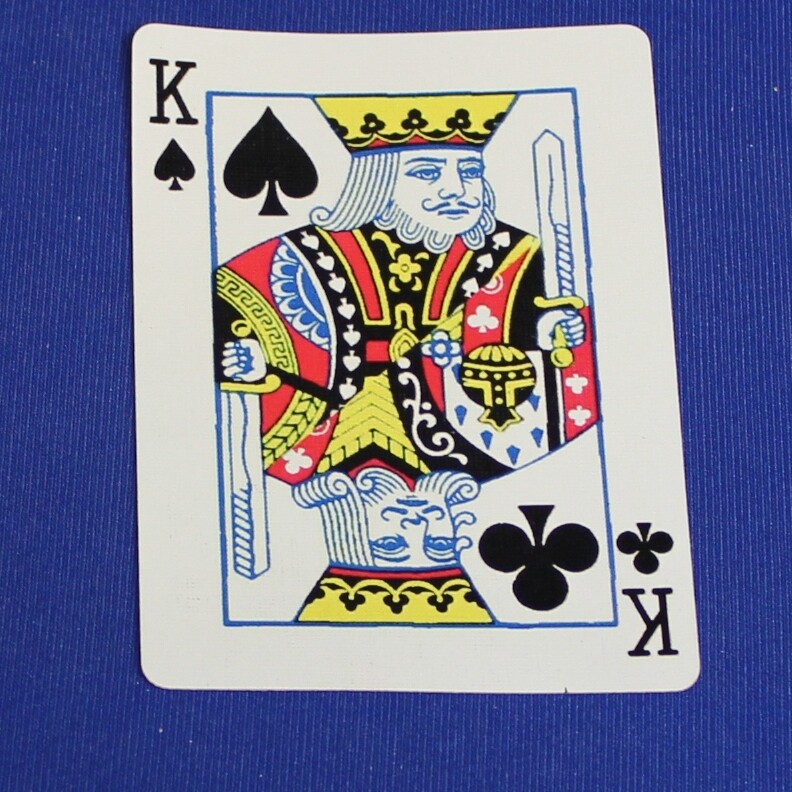 King of Spades / Clubs - Half &amp; Half Diagonal - 45° - Bicycle, Custom Printed Gaff Playing Card