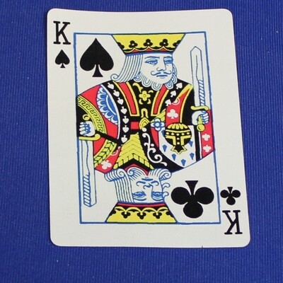 King of Spades / Clubs - Half &amp; Half Diagonal - 45° - Bicycle, Custom Printed Gaff Playing Card