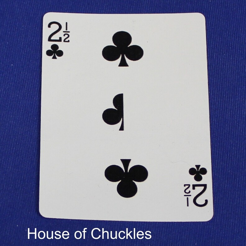 2 1/2 of Clubs - Bicycle, Custom Printed Gaff Playing Card
