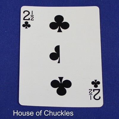 2 1/2 of Clubs - Bicycle, Custom Printed Gaff Playing Card