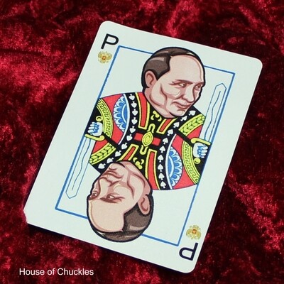 Putin Card with &quot;P&quot; pip - Bicycle, Custom Printed Gaff Playing Card