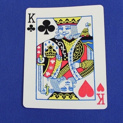 King of Clubs / King of Hearts - Half n Half Diagonal - Bicycle, Custom Printed Gaff Playing Card