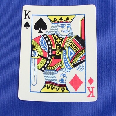 King of Spades / King of Diamonds - Half n Half Diagonal - Bicycle, Custom Printed Gaff Playing Card
