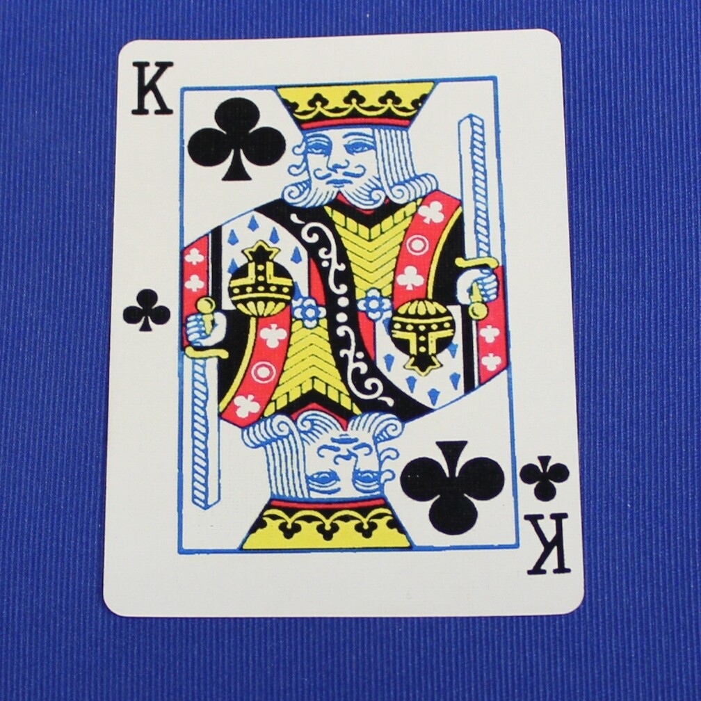 King of Clubs, Moved Pip - Bicycle, Custom Printed Gaff Playing Card