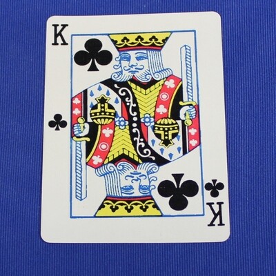 King of Clubs, Moved Pip - Bicycle, Custom Printed Gaff Playing Card