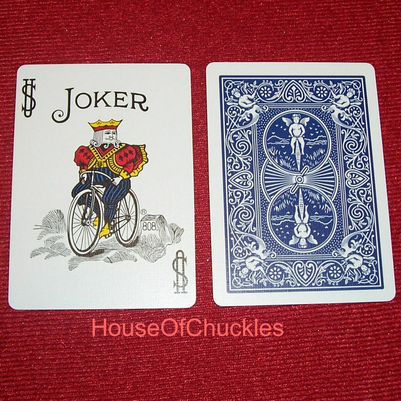 52 Color Joker Cards - Bicycle Blue Back - NO BOX