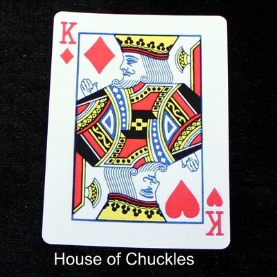 King of Diamonds / Hearts - Mis-Indexed - Custom Printed Bicycle Gaff Playing Card