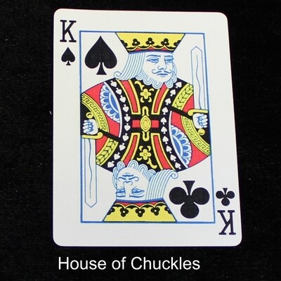 King of Spades / Clubs - Mis-Indexed - Bicycle, Custom Printed Gaff Playing Card