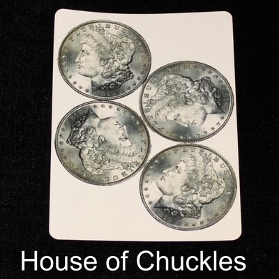 Morgan Dollars - Custom Printed Bicycle Gaff Playing Card