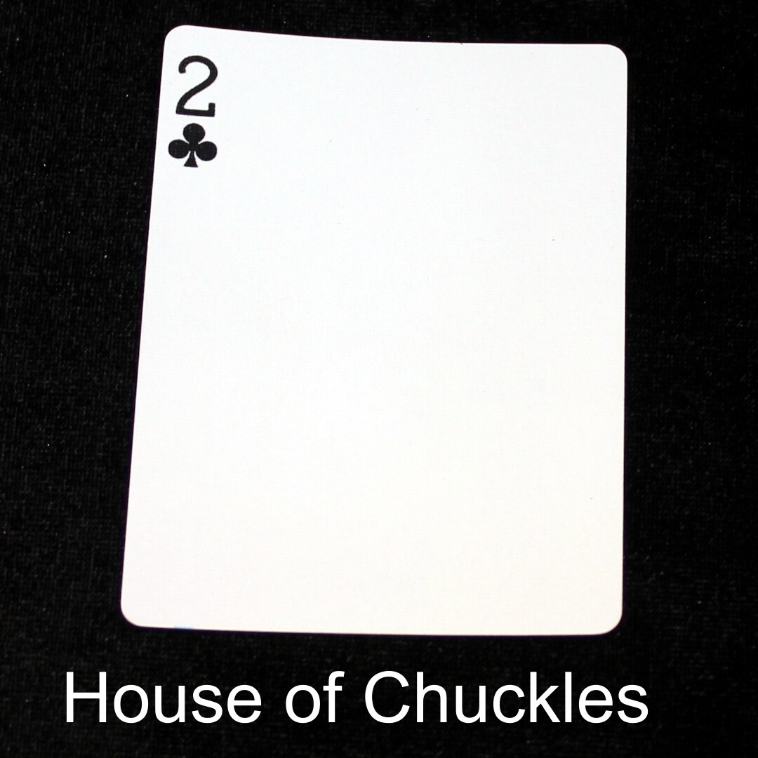 2 of Clubs, Single Pip - Bicycle, Custom Printed Gaff Playing Card