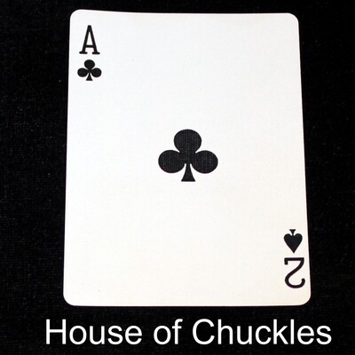 Ace of Clubs / 2 of Spades - Mis-Indexed - Custom Printed Bicycle Gaff Playing Card
