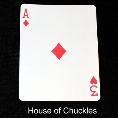 Ace of Diamonds / 3 of Hearts - Mis-Indexed - Custom Printed Bicycle Gaff Playing Card