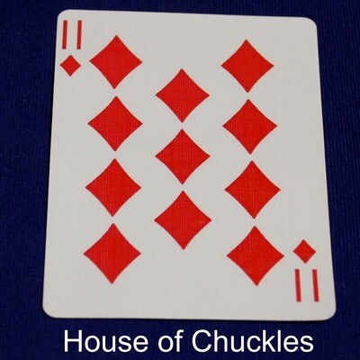 11 of Diamonds - Bicycle, Custom Printed Gaff Playing Card