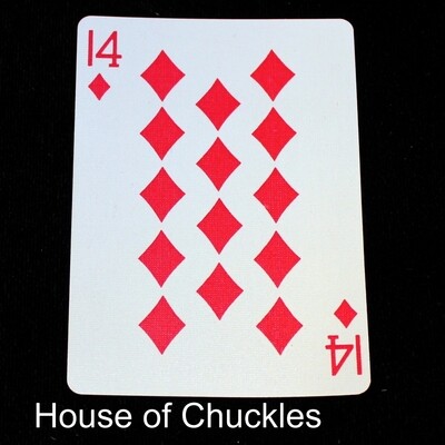 14 of Diamonds - Custom Printed Bicycle Gaff Playing Card