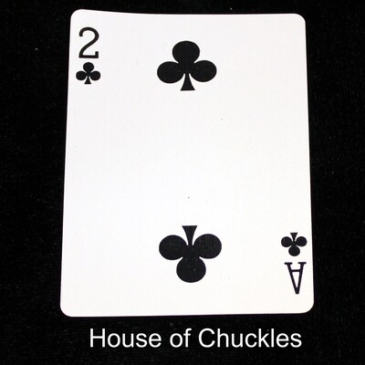 2 of Clubs / Ace of Clubs - Mis-Indexed - Custom Printed Bicycle Gaff Playing Card