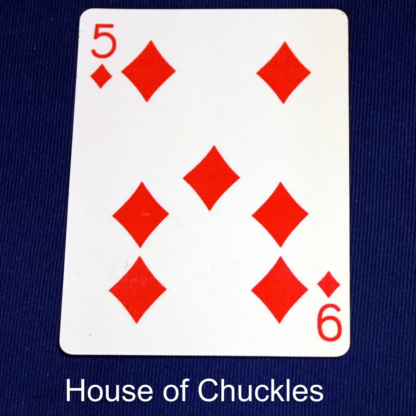 5 of Diamonds / 9 of Diamonds - Half &amp; Half Horizontal - Custom Printed Bicycle Gaff Playing Card