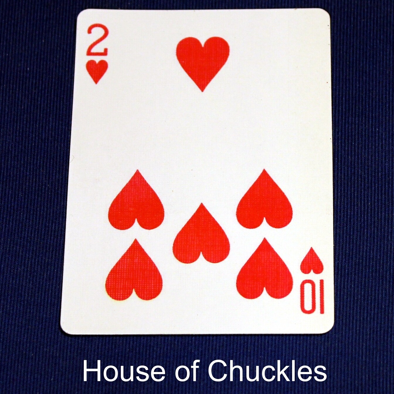 2 of Hearts / 10 of Hearts - Half &amp; Half Horizontal - Custom Printed Bicycle Gaff Playing Card