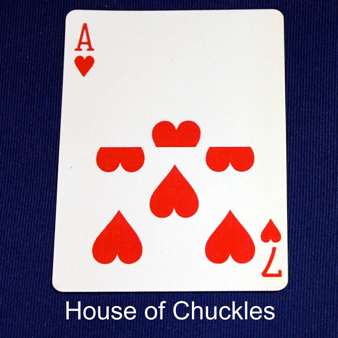 Ace of Hearts / 7 of Hearts - Half &amp; Half Horizontal - Custom Printed Bicycle Gaff Playing Card