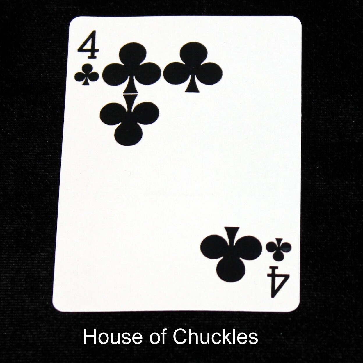 4 of Clubs - 2 Moved Pips - Custom Printed Bicycle Gaff Playing Card