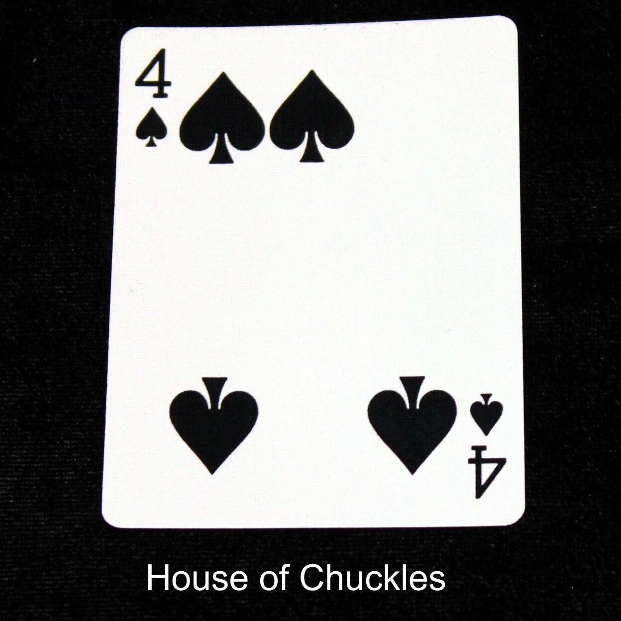 4 of Spades - Moved Pip - Custom Printed Bicycle Gaff Playing Card