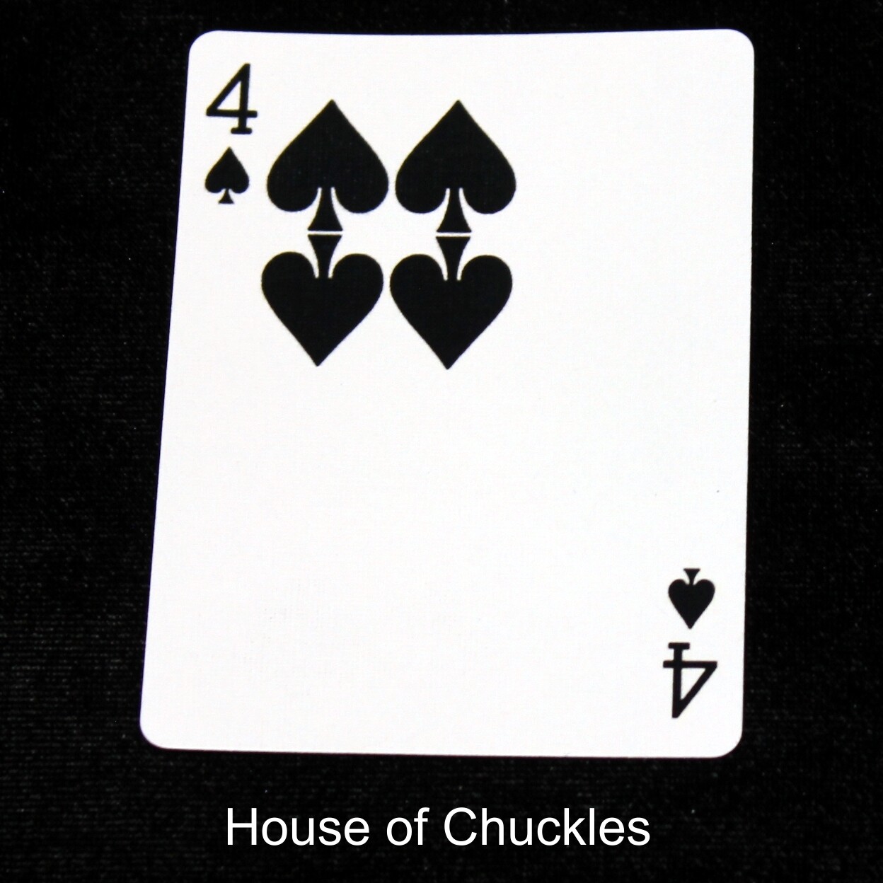 4 of Spades - 3 Moved Pips - Custom Printed Bicycle Gaff Playing Card